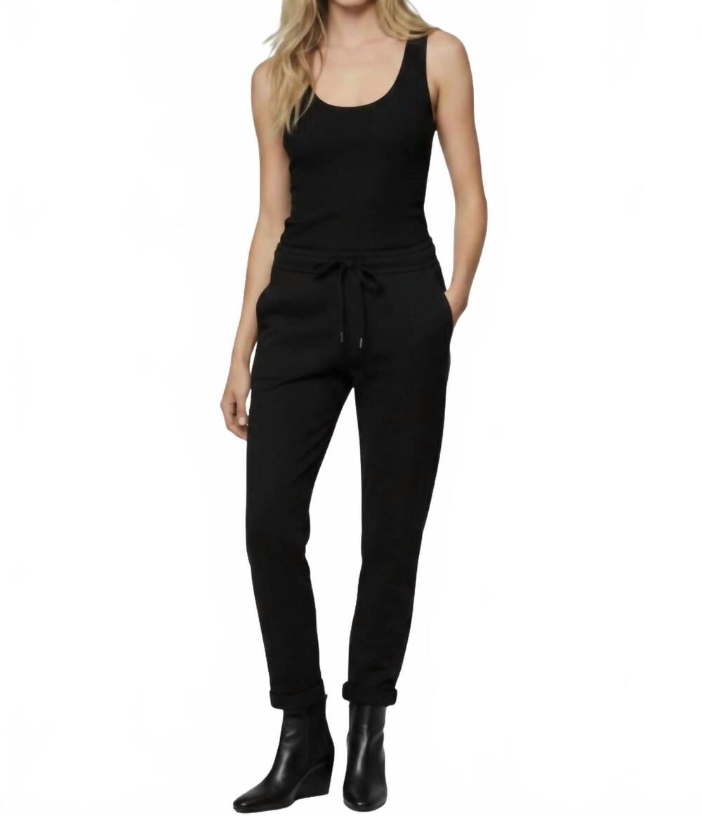 NEW MAJESTIC FILATURES french terry drawstring pants in black